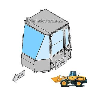 Para-brisa Central Carregadeira Komatsu WA200-5 418-925-3540