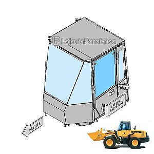 Vidro Superior Esquerdo Porta Komatsu WA200-5 e 6 4179264710