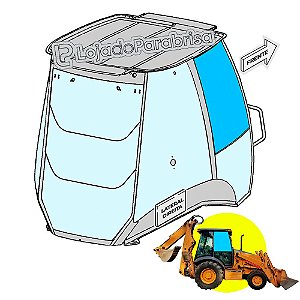 Vidro Superior Porta Direita Retro Case 580M 87439724