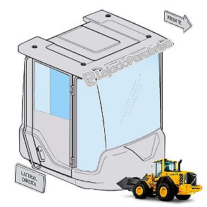 Vidro da Janela Movel (Furo Deitado) Volvo L70F 15159985