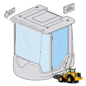 Vidro da Porta Esquerda Volvo L70F 11412054