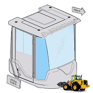 Parabrisa Lateral Direito Volvo L70F 15053831
