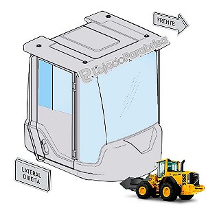 Vidro da Janela Traseira Fixa Volvo  L70F