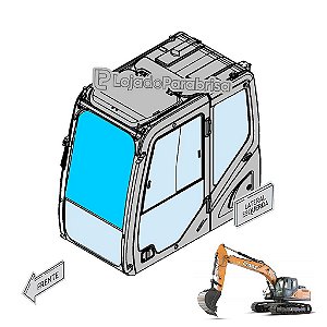 Parabrisa Frontal Superior Escavadeira Case CX220C / E215 EVO