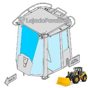 Vidro Parabrisa Central Carregadeira Jonh Deere 524K T230096