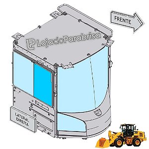 Vidro Janela Direita Frente Movel Carregadeira 924K 341-9731