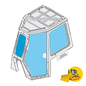 Vidro Para-brisa Frontal Trator Komatsu D61 17A-Z11-1210