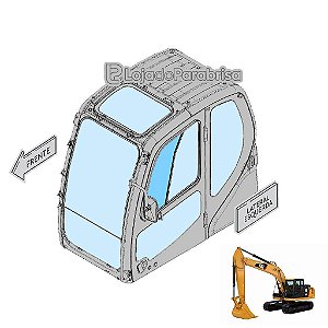 Vidro Superior da Porta Caterpillar 320GC 538-8843