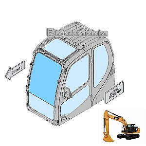 Vidro Parabrisa Superior Caterpillar 320GC 486-5450 Laminado