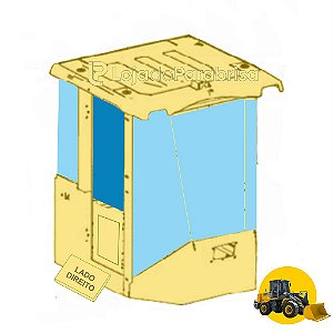 Vidro Janela Lateral Direita Carregadeira XCMG Lw300Kv