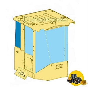 Vidro Lateral Traseiro Direito Carregadeira XCMG LW300KV