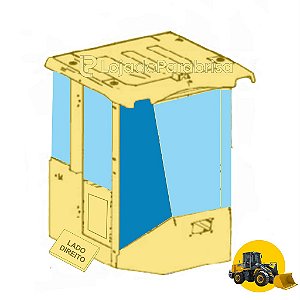 Vidro Para-brisa Lateral Direito Carregadeira XCMG LW300KV