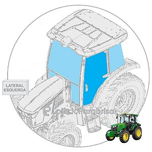 Vidro da Porta Esquerda Trator John Deere 5078E