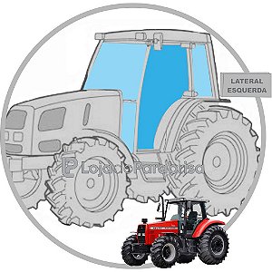 Vidro da Porta Esquerda Trator Massey Ferguson 680