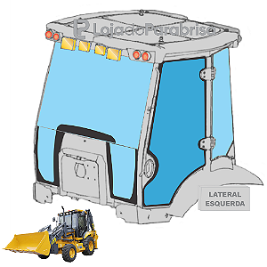 Vidro da Porta Esquerda Retroescavadeira XCMG XT870
