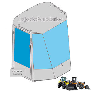 Vidro Janela Direita Carregadeira Case 621D e New Holland W130