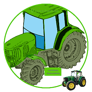 Vidro Para-brisa Inferior Esquerdo Trator John Deere 6415