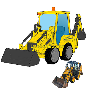 Vidro da Porta Esquerda Mini Retro JCB 1CX