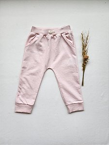 Calça Moletinho Rosa Claro