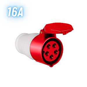 Acoplador Tomada Industrial Elgin 16a 4p+t 6h 415v - Vermelho