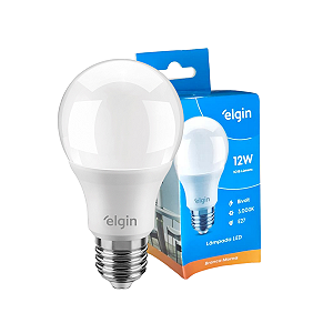 Lâmpada Led Bulbo Bivolt A60 12w Branca Morna - Elgin 3000k