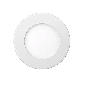 Luminária Painel LED Redondo Embutir 12W 3000K Branca Morna Bivolt Elgin