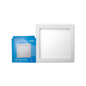 Luminária Painel LED Quadrado Sobrepor 18W 6500K Branca Fria Bivolt Elgin