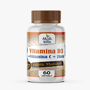 VITAMINA D3 +VITAMINA C + ZINCO 60 CAPS MULTIVITTA