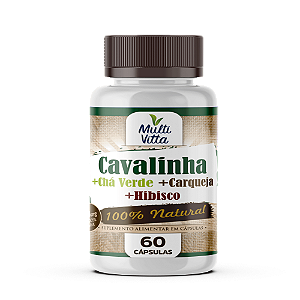 CAVALINHA + CHA VERDE + CARQUEJA + HIBISCO 60 CAPS MULTIVITTA