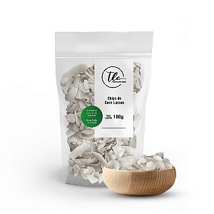 Chips de Coco Natural (Lascas Sem Borda Sem Açúcar) 100g TLC Tudo Low Carb