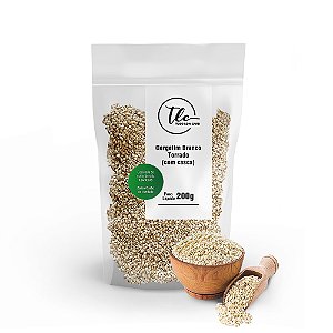 Gergelim Branco Torrado (com casca) 200g TLC Tudo Low Carb