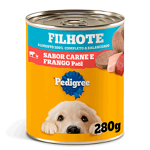 Lata Pedigree Caes Filhotes Carne E Frango 280g