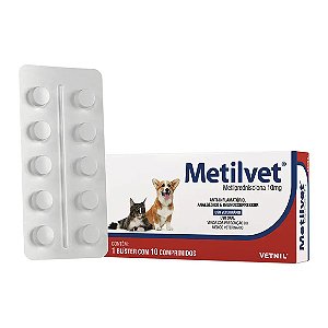 Metil Vet 10mg 10 Comp