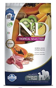 Nd Tropical Selection Caes Adulto RaÇas Medias E Grande Cordeiro 12kg
