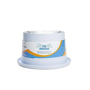 Comedouro Antiformiga Para Gatos Mr. Bigode Junior Branco 140ml
