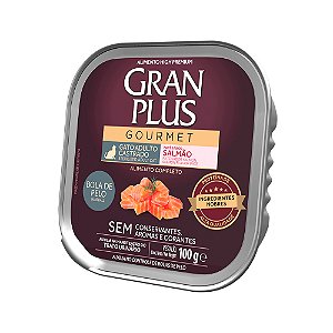 Pate Granplus Gourmet Gatos Adulto Castrado Salmao 100g