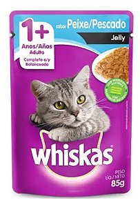 Whiskas Sache Gato Adulto Peixe Jelly 85g