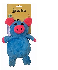 Mordedor Pelucia Bis Scam Porco Azul Jambo Pet