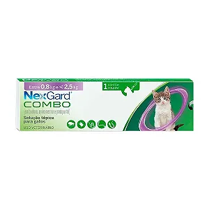 Antipulgas E Carrapatos Nexgard Combo Cat 0,3ml 0,8g - 2,5kg C/1