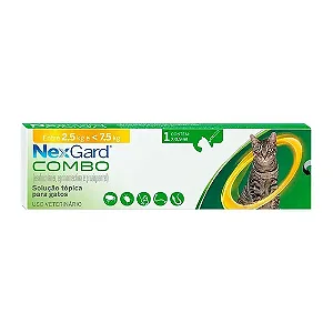 Antipulgas E Carrapatos Nexgard Combo Cat 0,9ml 2,5kg- 7,5kg C/ 1