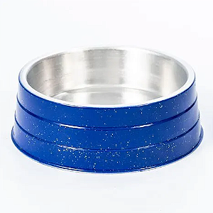 Comedouro Aluminio Pesado Gigante Azul 3l