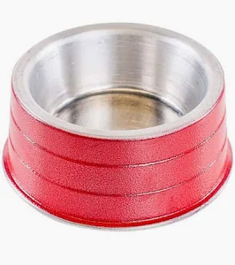 Comedouro Aluminio Pesado Mini Vermelho 300ml