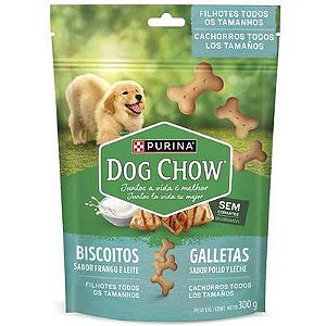 Biscoitos Dog Chow Filhote Frango E Leite 300g
