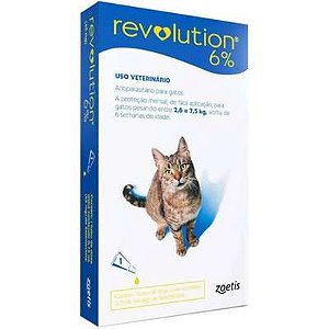 Antipulgas E Carrapatos Revolution 6% 0.75mln Para Gatos 1 Ampola