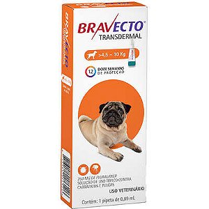 Bravecto Transdermal Caes 250mg - 4 5 A 10 Kg