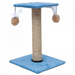 Arranhador Plataforma Quadrada Azul