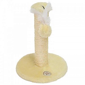 Arranhador Pelucia Lisa Medio Branco