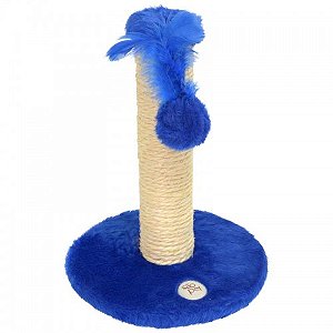 Arranhador Pelucia Lisa Medio Azul