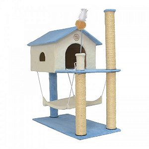 Arranhador House Baby Pelucia Azul