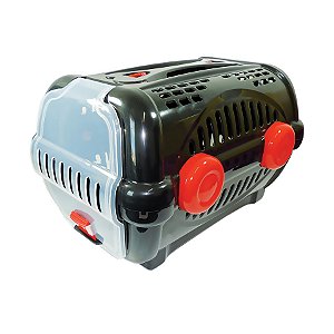 Caixa De Transporte Luxo Furacao Pet N1 - Preto C/ Vermelho